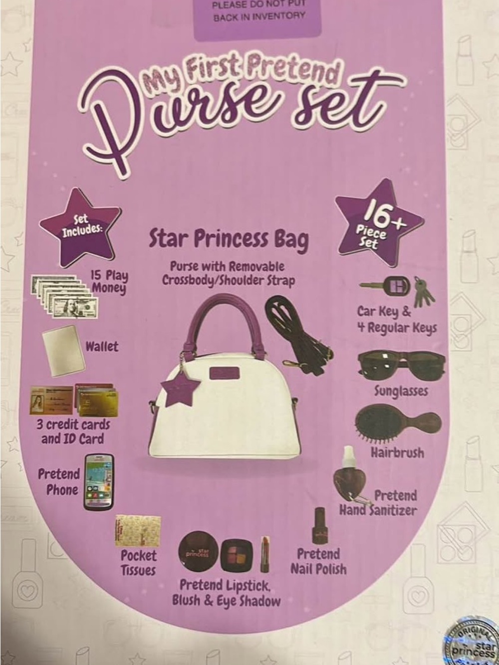 My First Pretend Purse Set - Purple & White